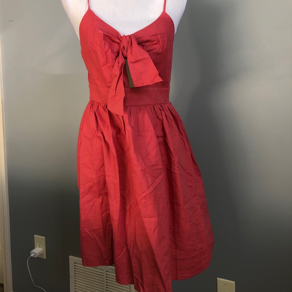 Pretty dark orange/auburn dress